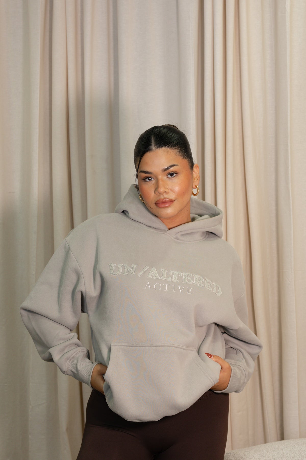Almond Oversized Hoodie