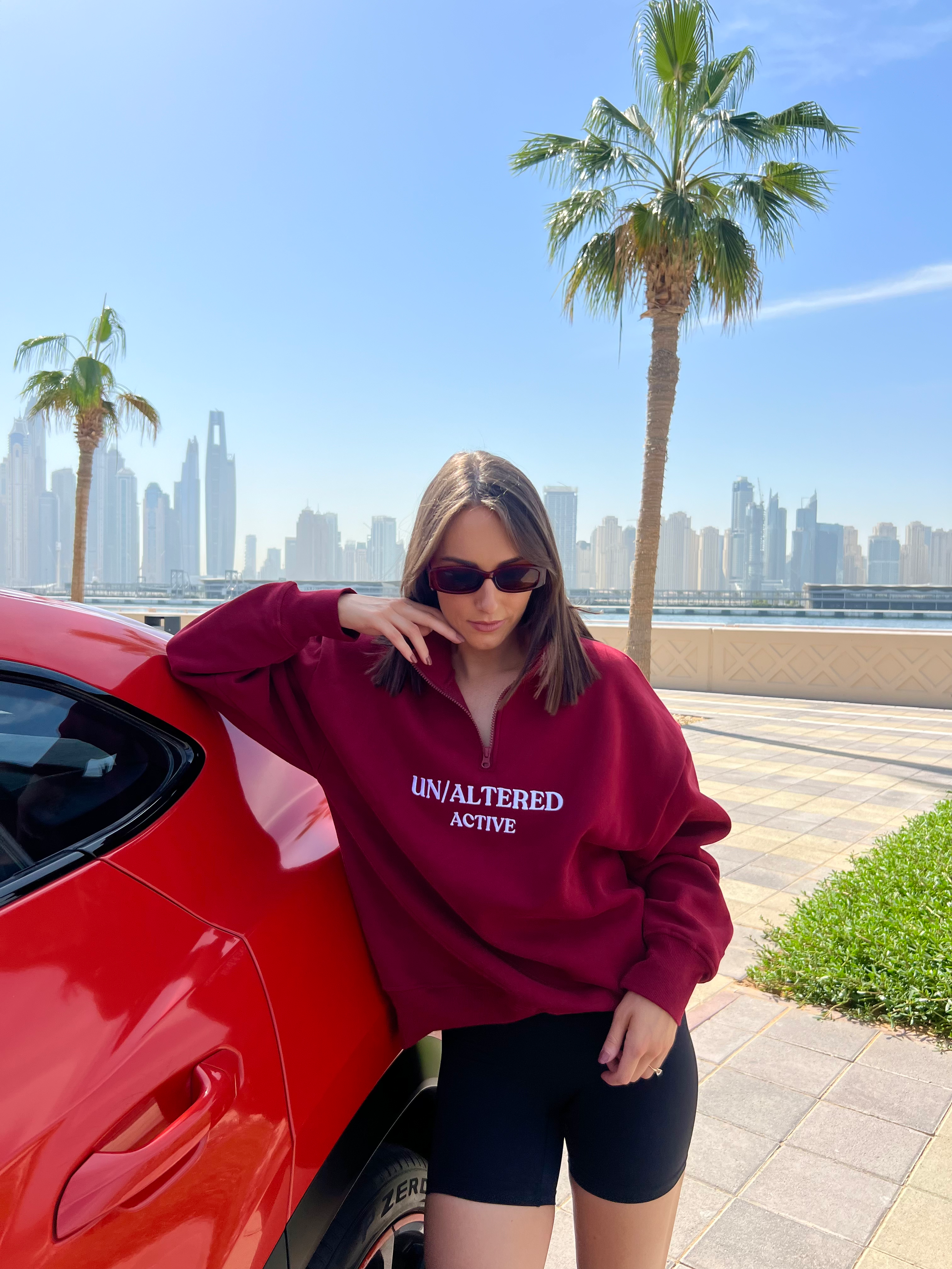 Merlot - Red Quarter Zip