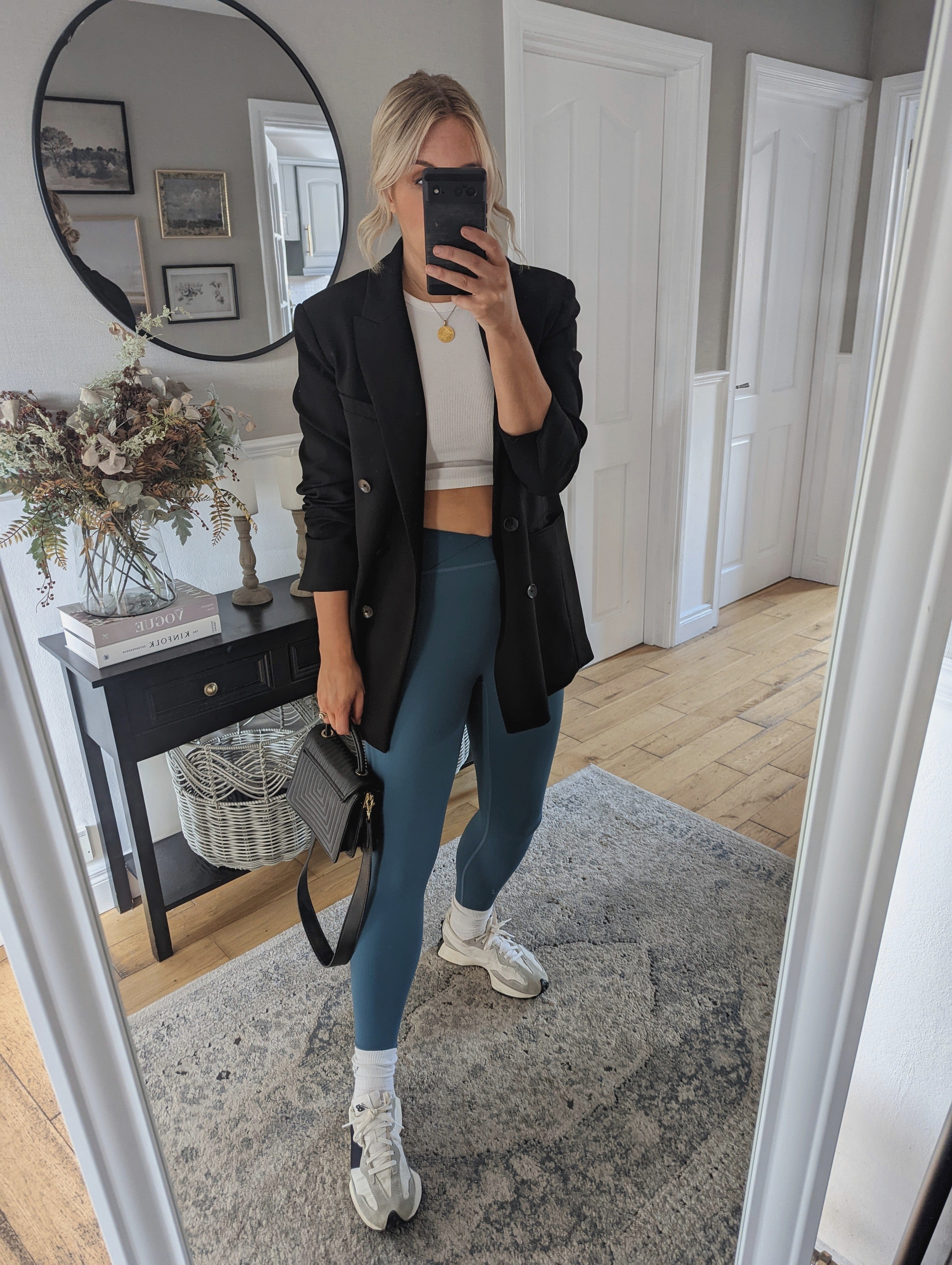 Teal Cross Front Leggings