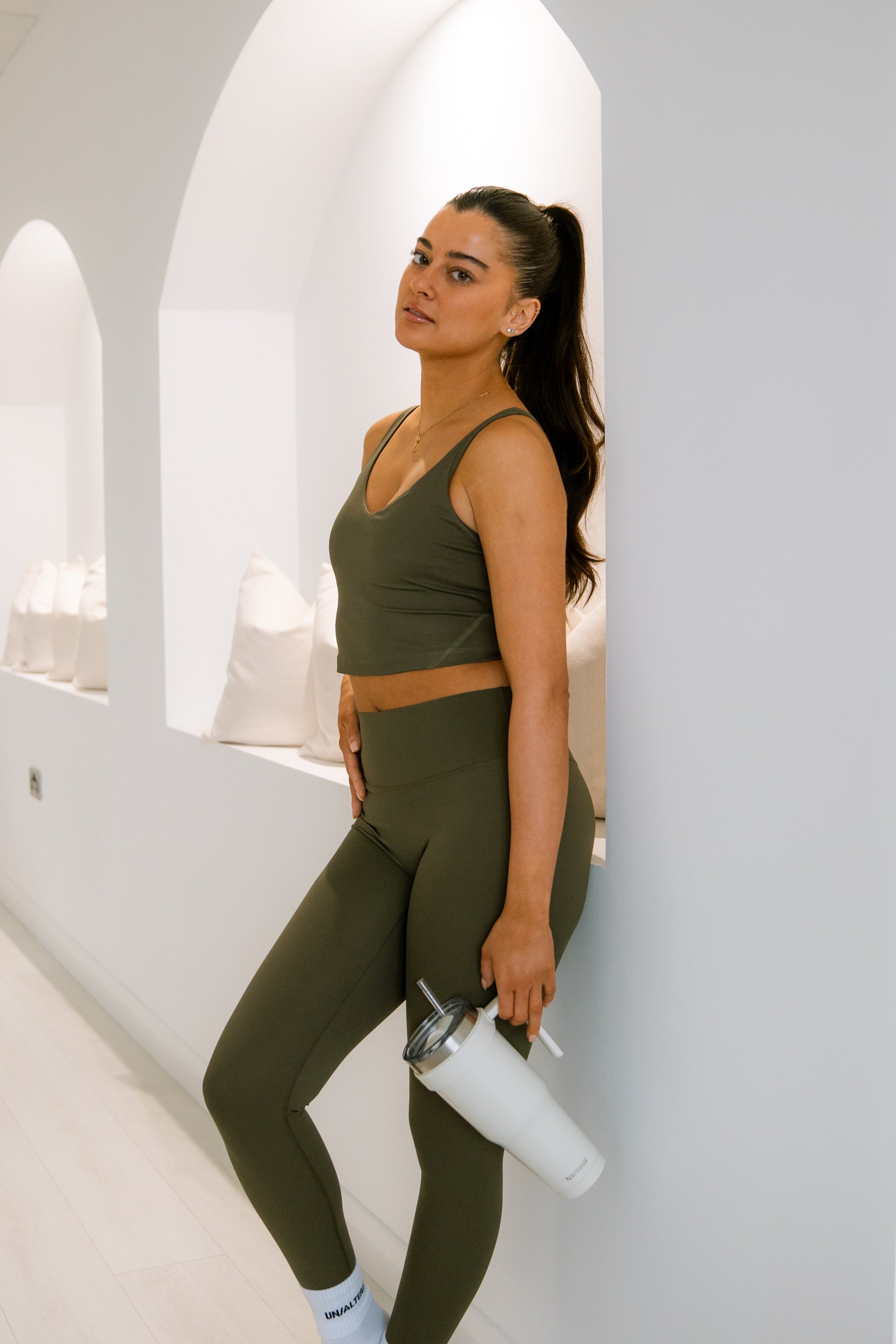 Dark Olive Premium Tank Bra