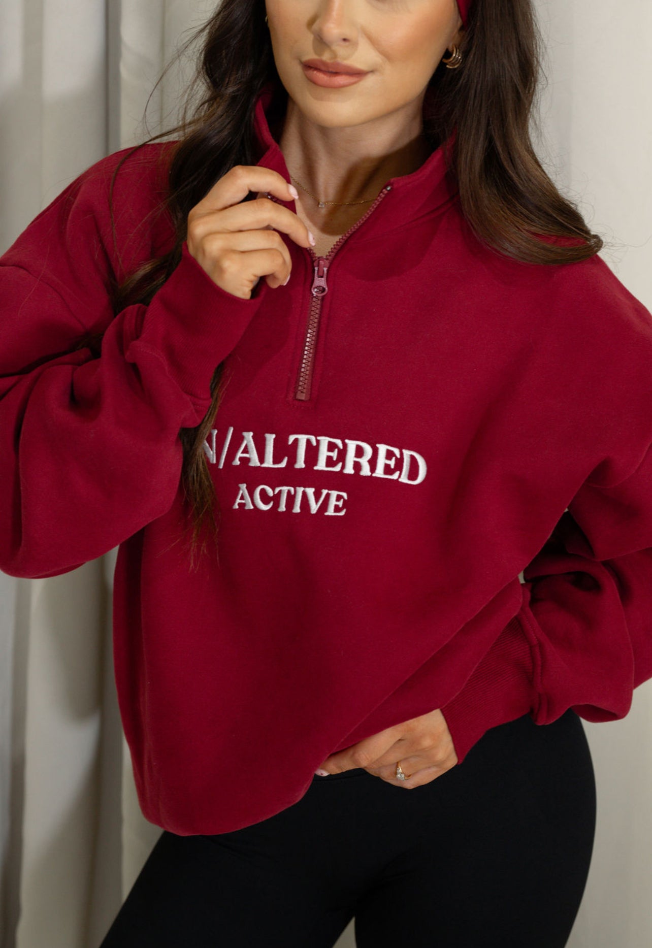 Merlot - Red Quarter Zip