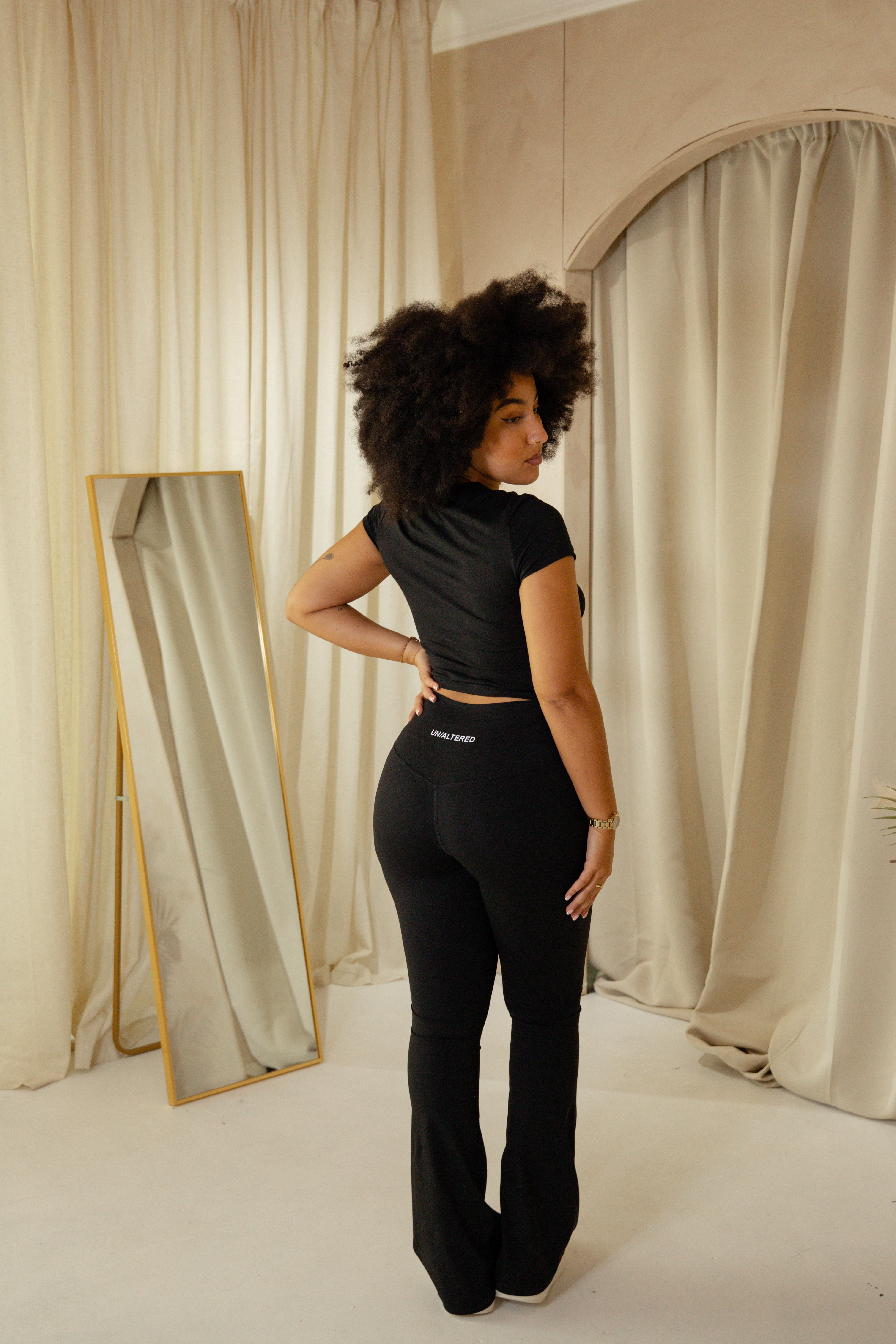 Black Flared Leggings