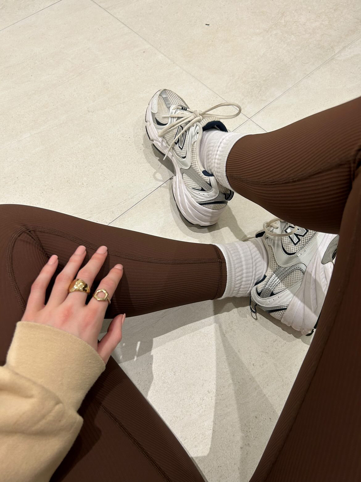 Cocoa Ribbed Leggings
