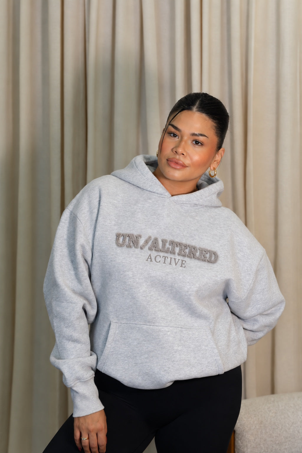 Light Grey Marl Oversized Hoodie