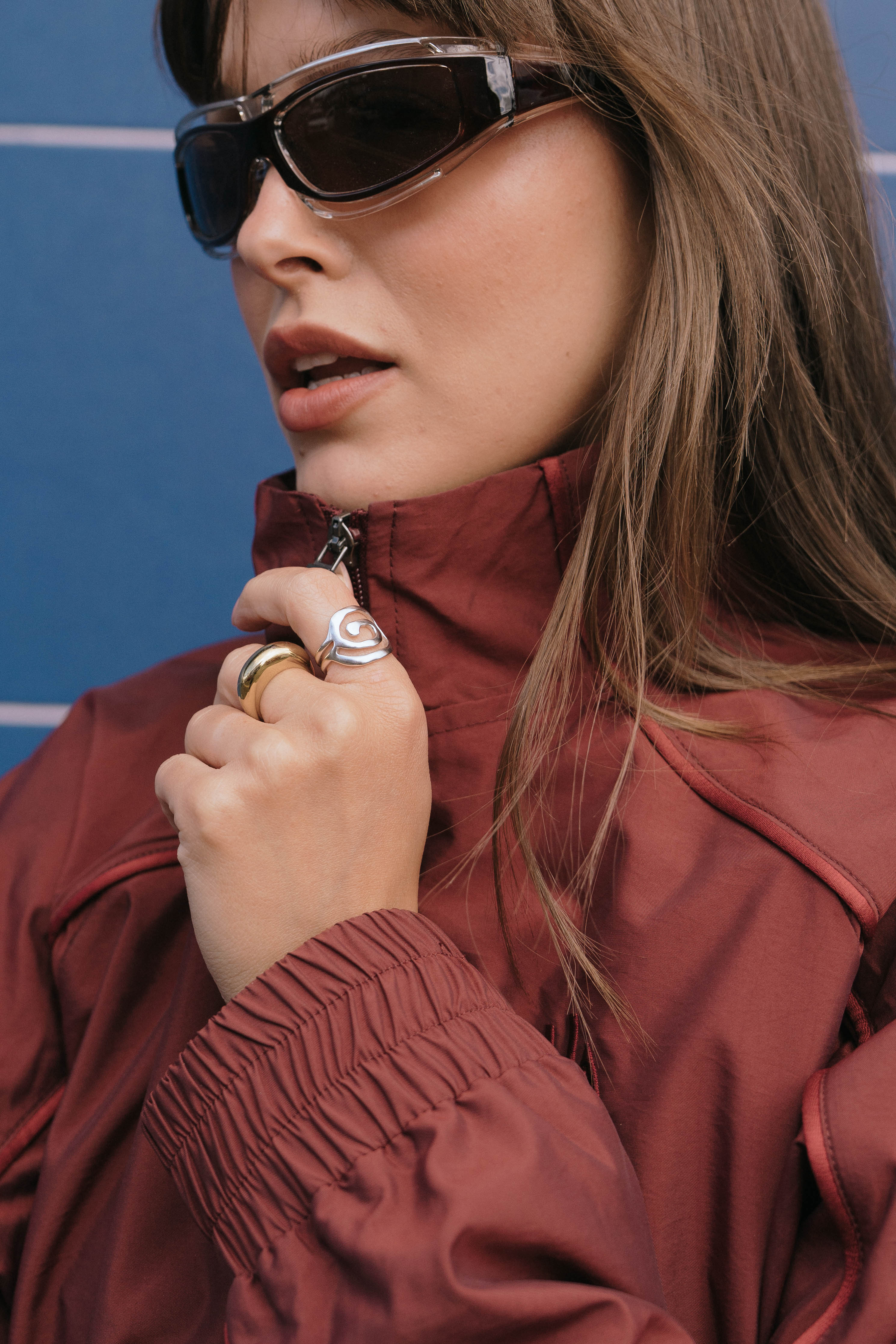 Burgundy Windbreaker