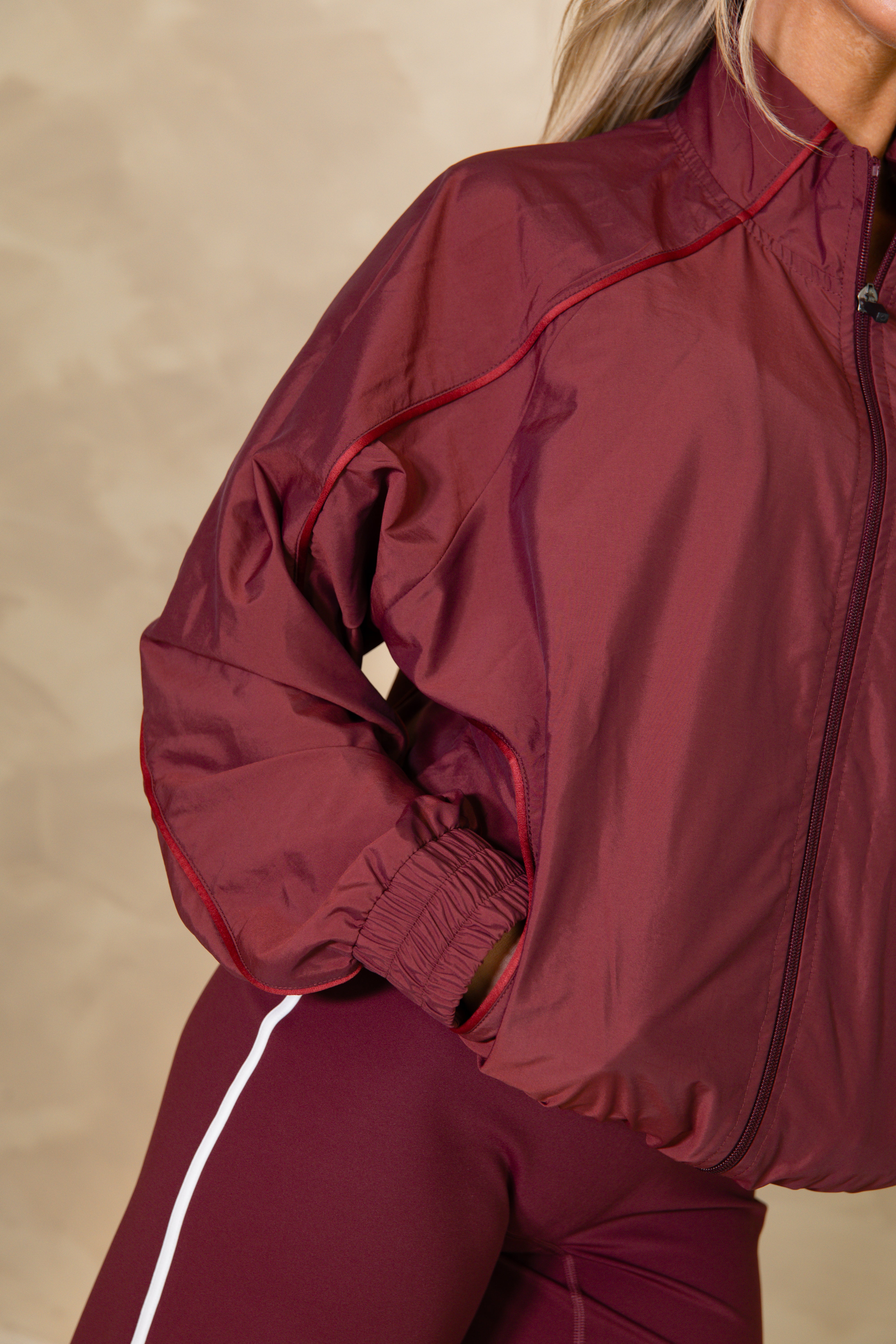 Burgundy Windbreaker
