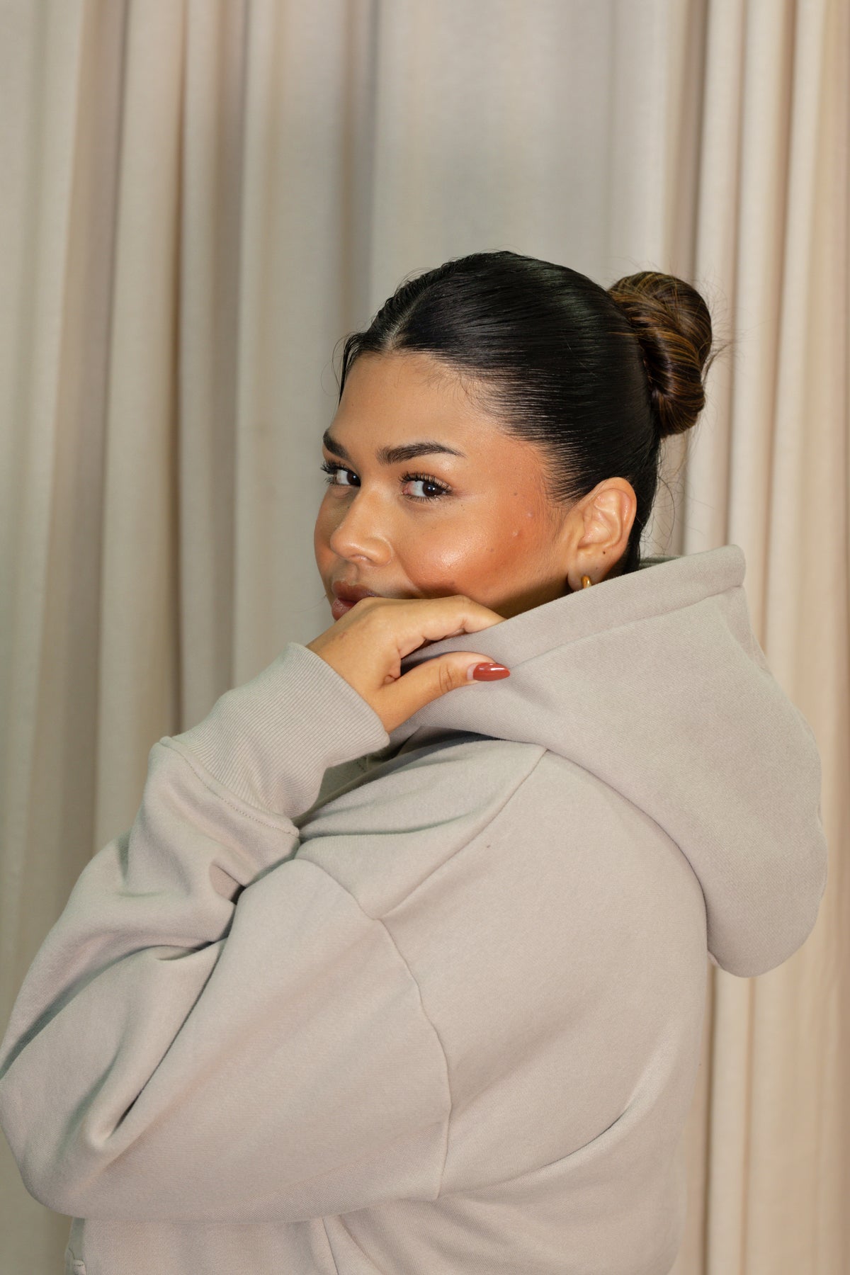 Almond Oversized Hoodie