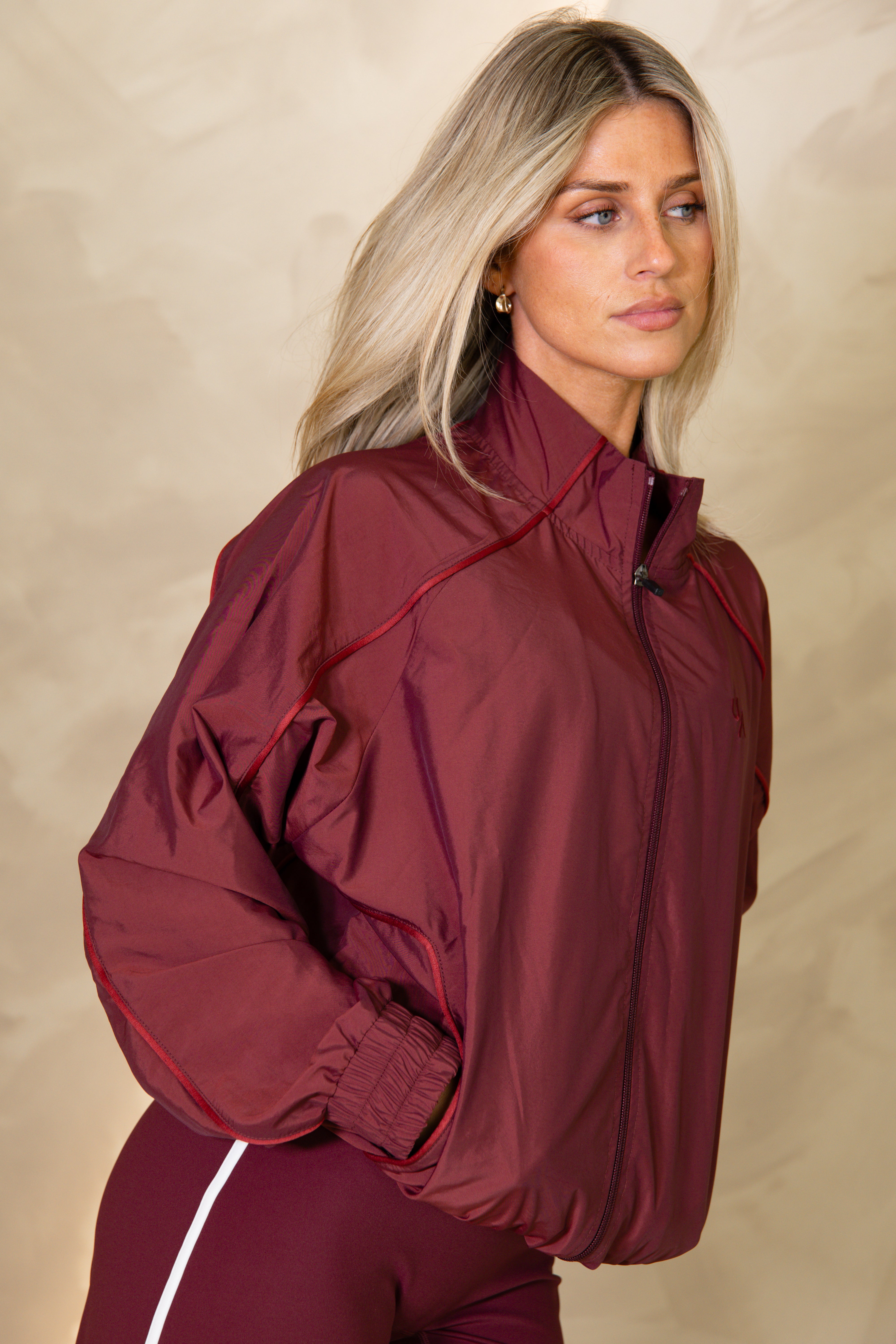 Burgundy Windbreaker