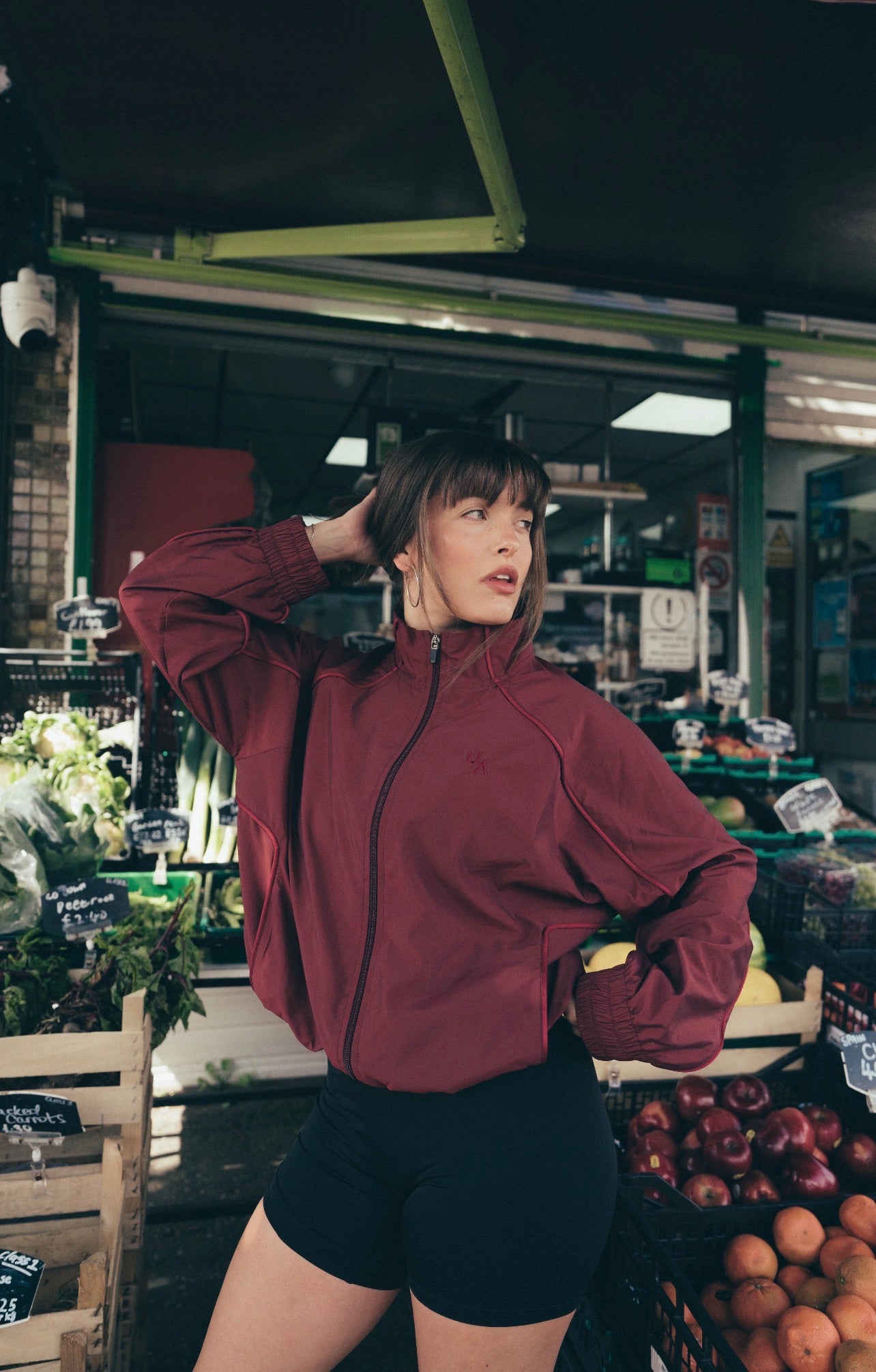 Burgundy Windbreaker