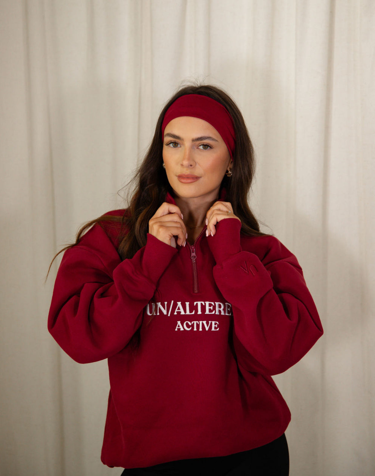 Merlot - Red Quarter Zip