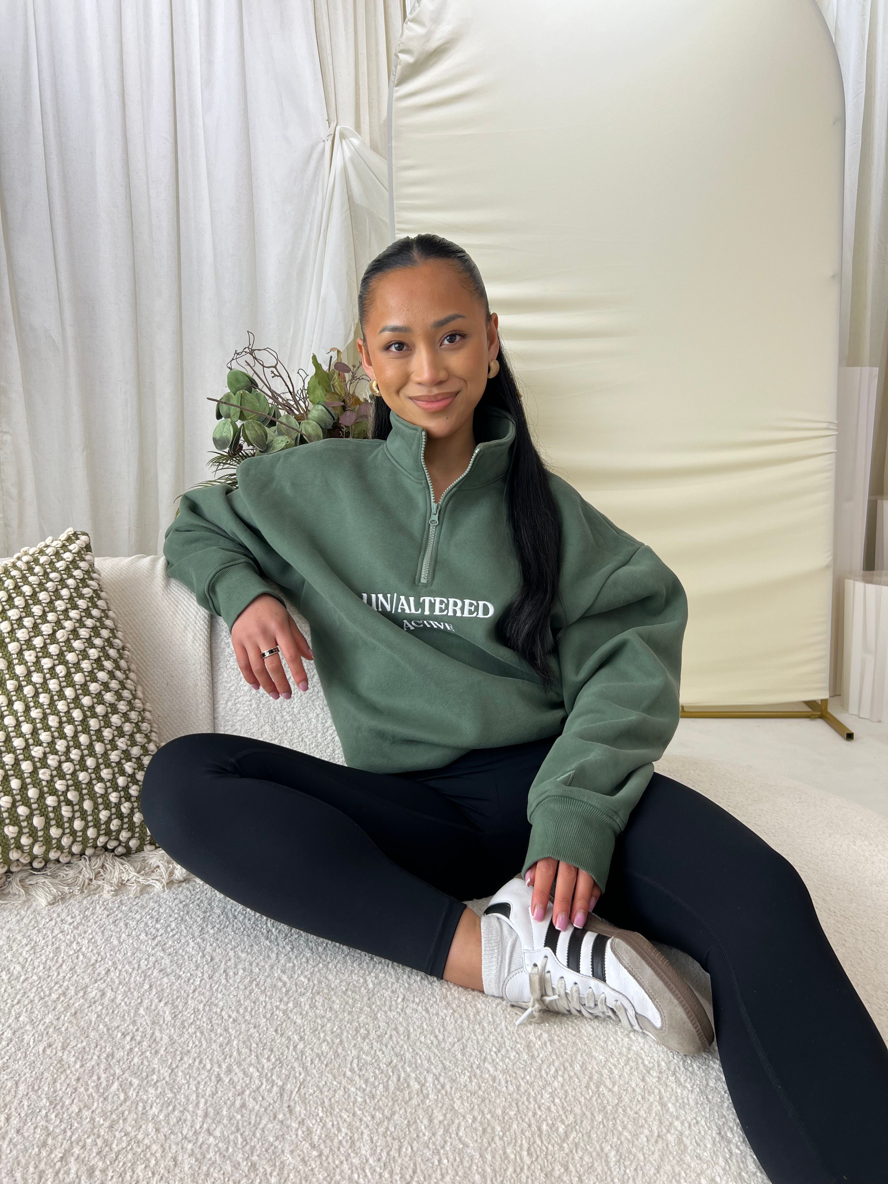 Pistachio - Green Quarter Zip