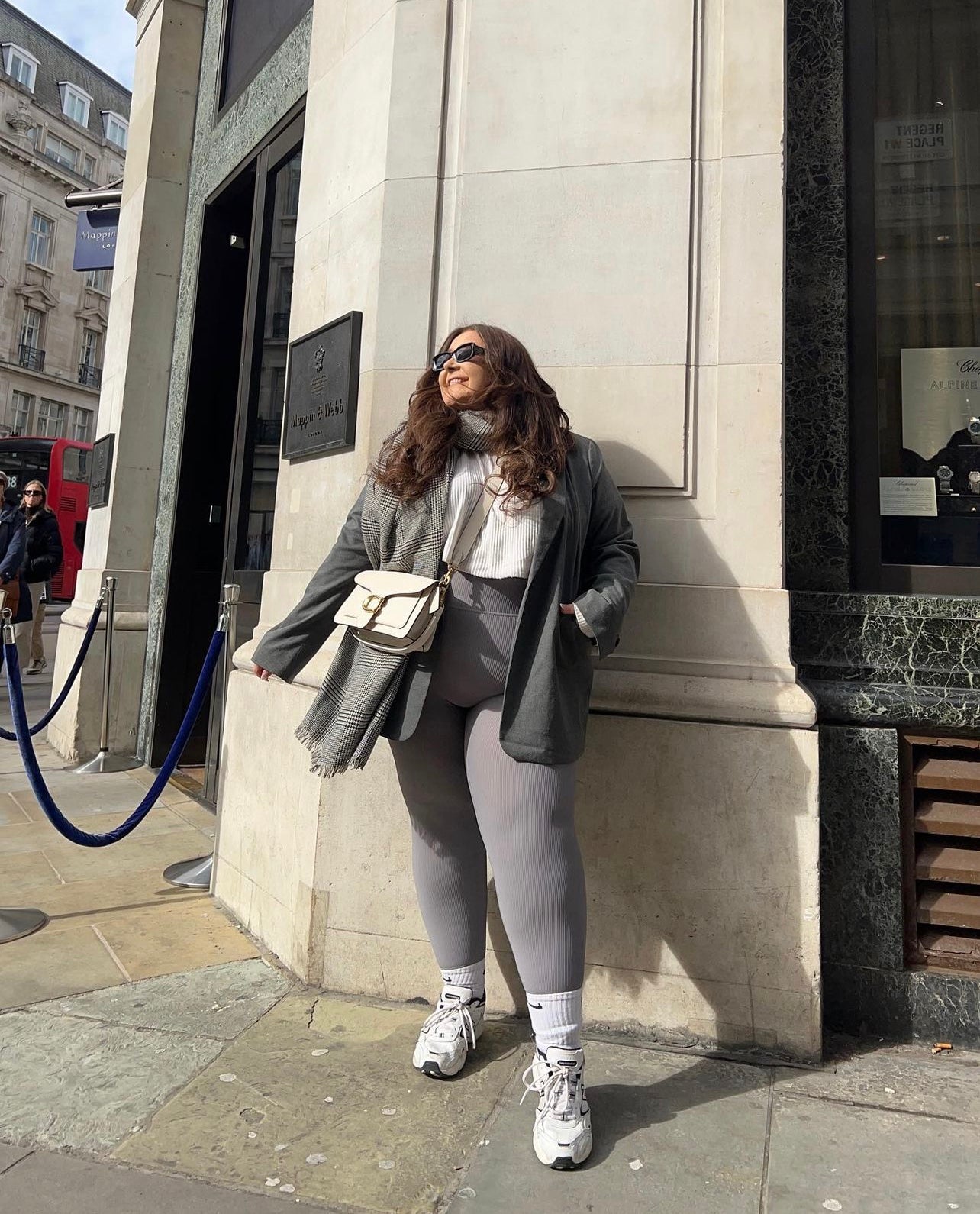 Ice Grey Ribbed Leggings