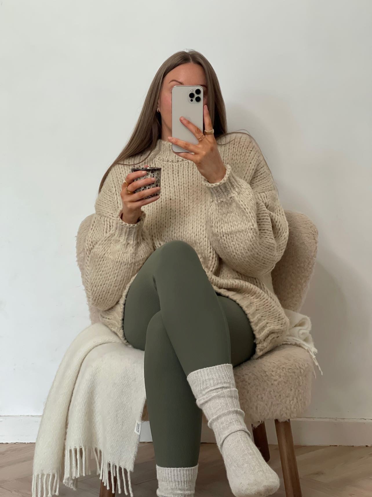 Pine Green Ribbed Leggings