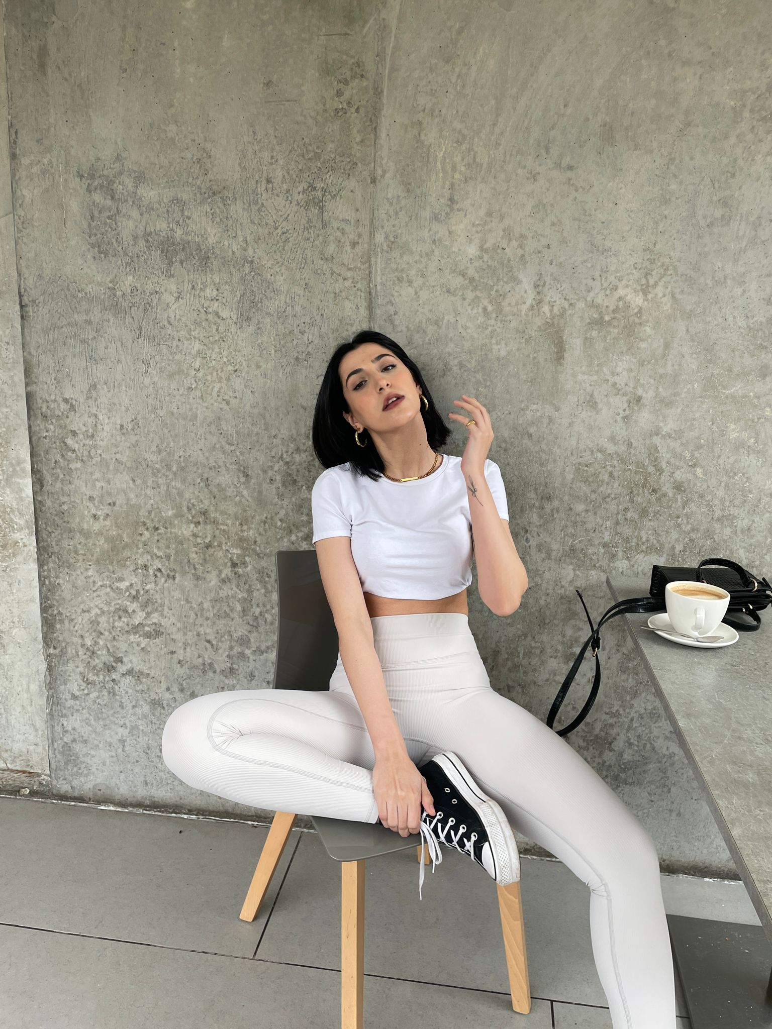 Oatmeal Ribbed Leggings