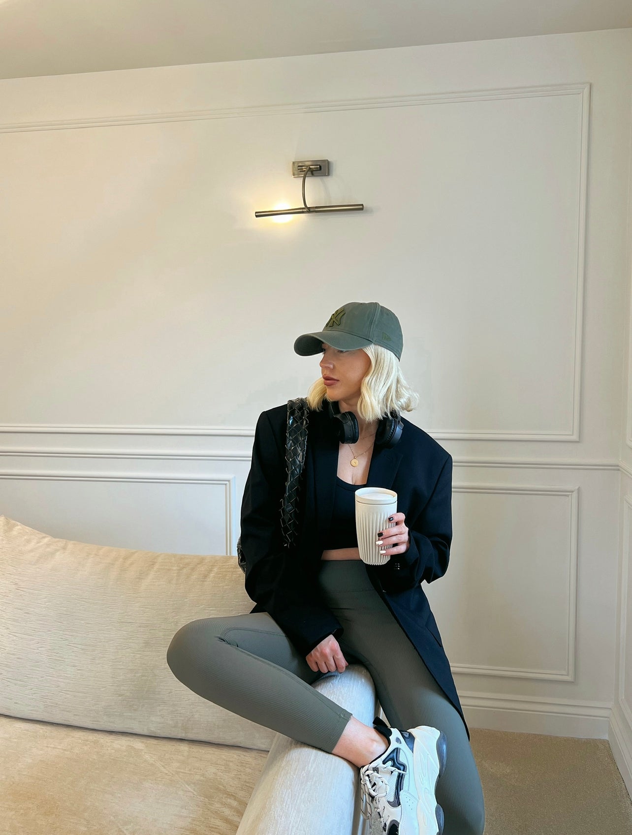 Pine Green Ribbed Leggings