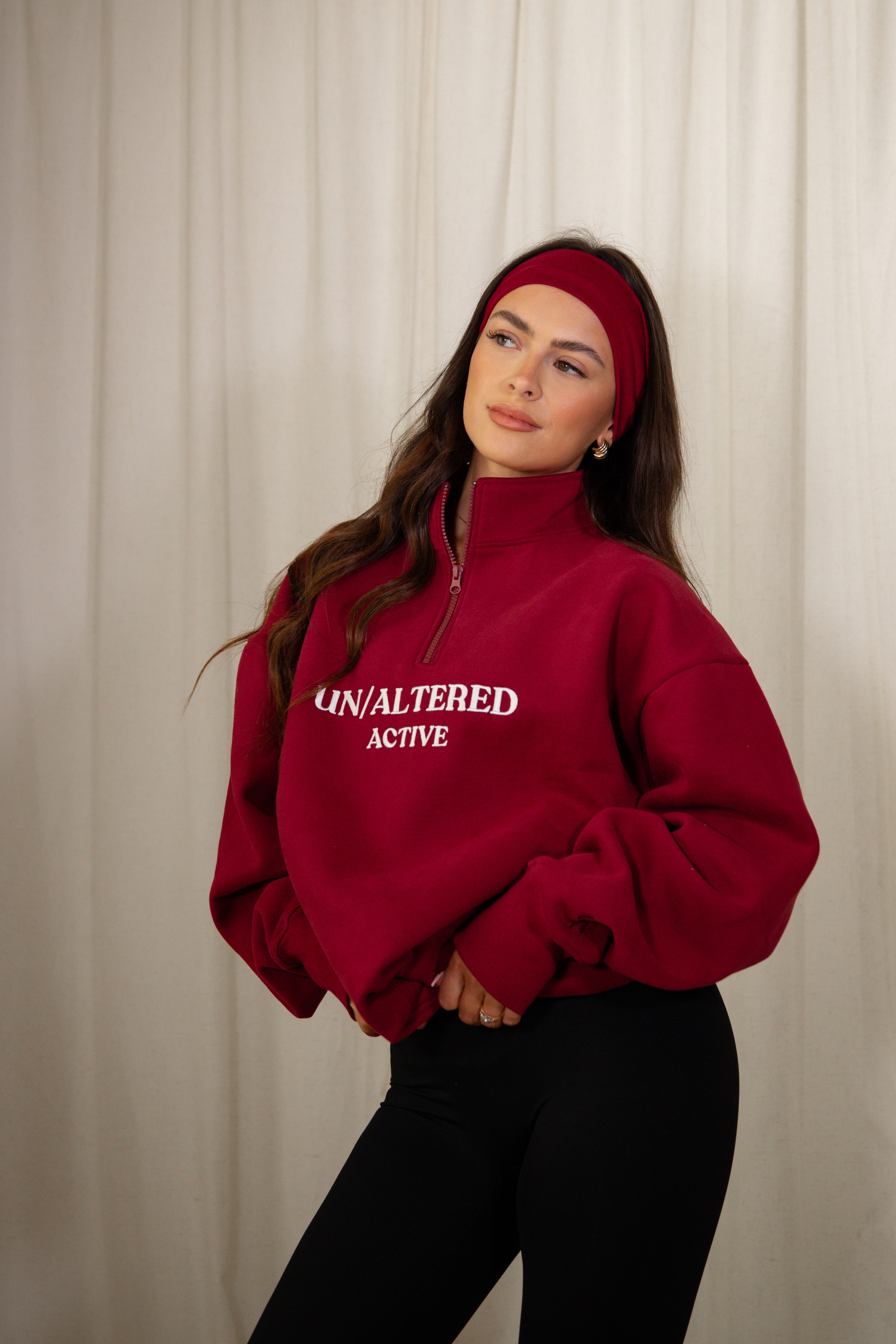 Merlot - Red Quarter Zip