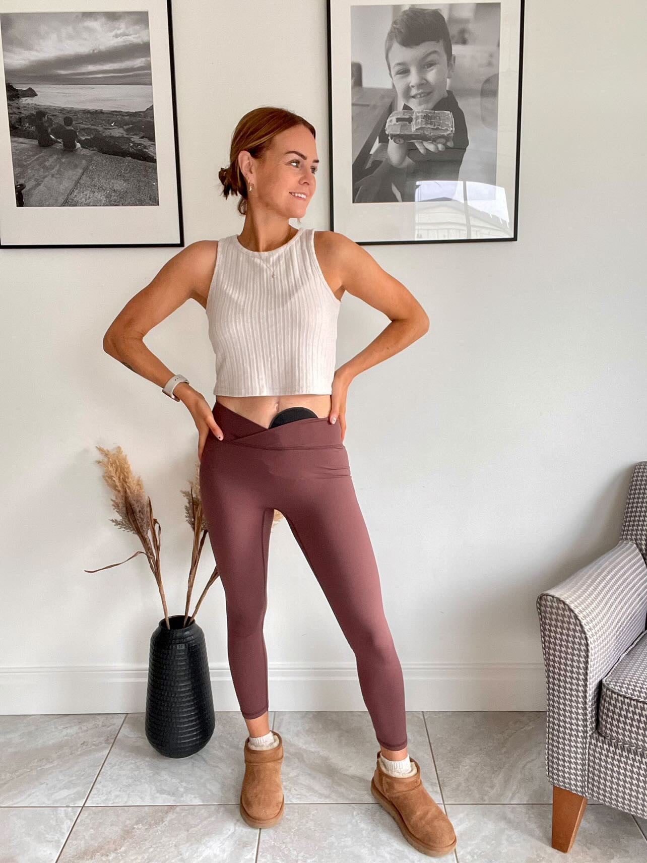 Chocberry Cross Front Leggings