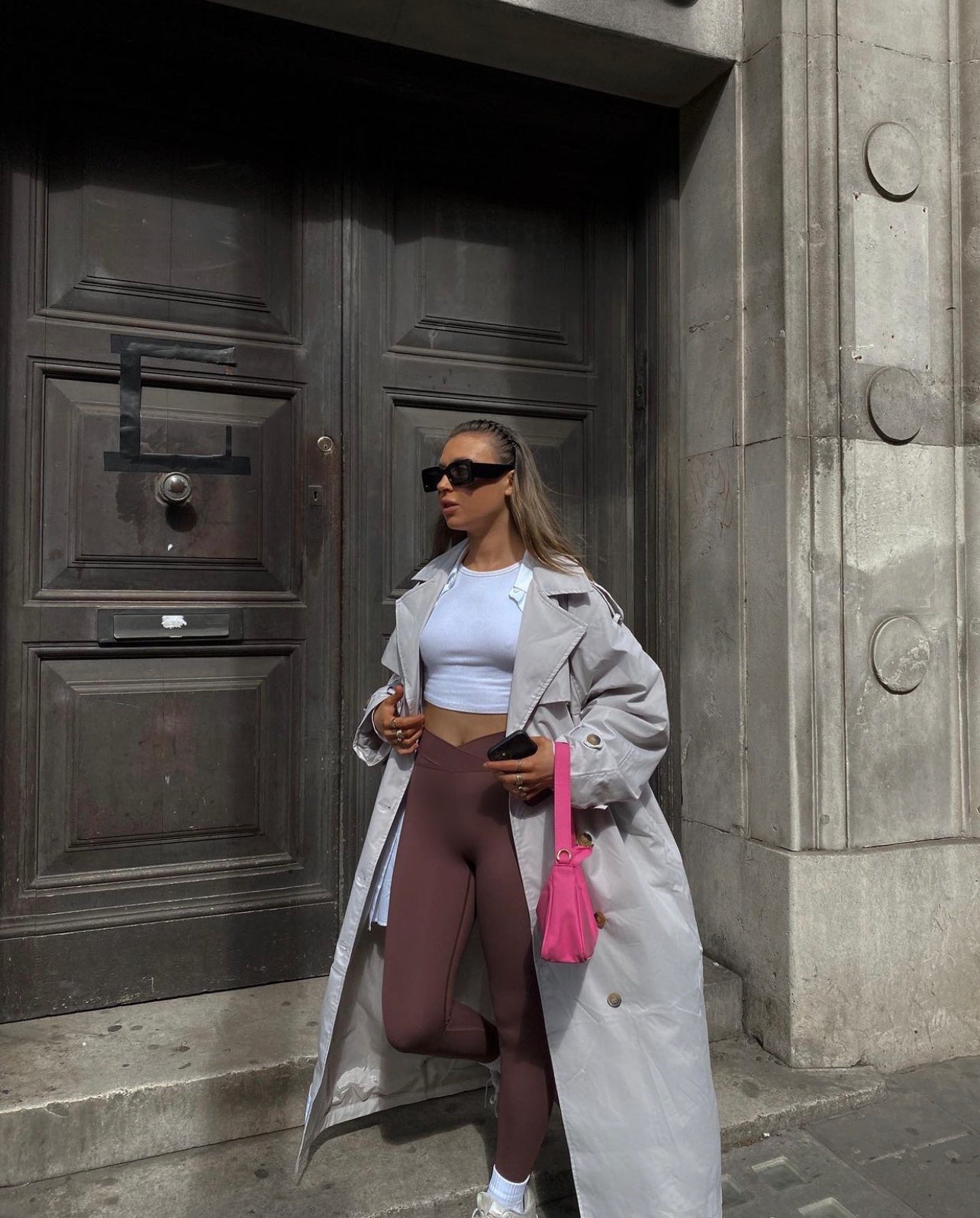 Chocberry Cross Front Leggings