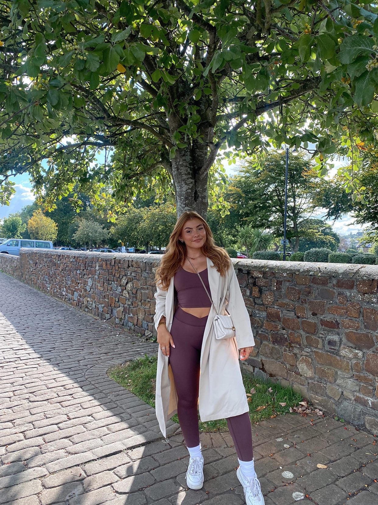 Chocberry Cross Front Leggings