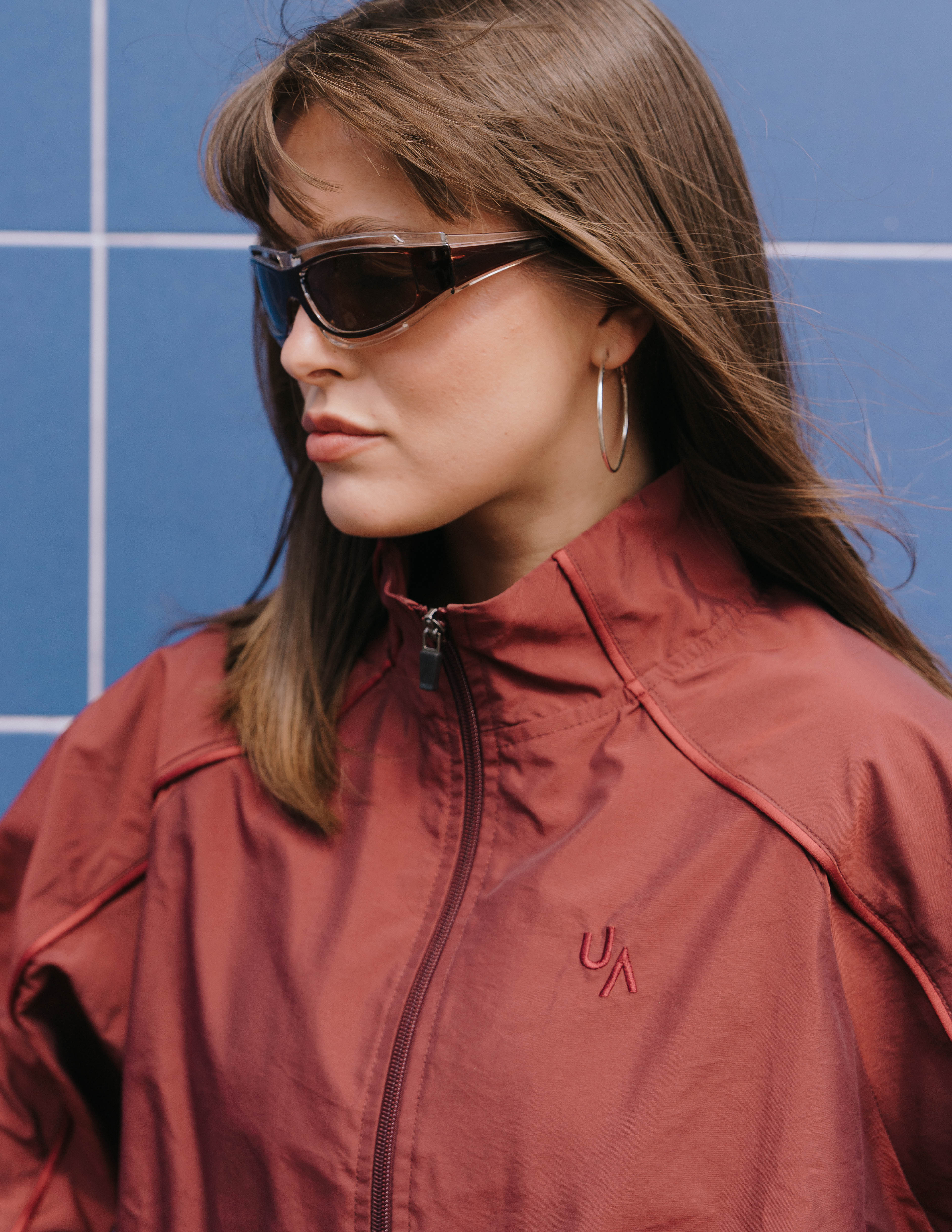 Burgundy Windbreaker